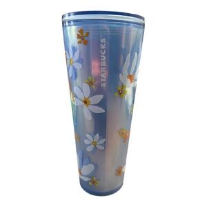 Starbucks 2024 Spring Blue Dichronic Magnolia and Flowers Tumbler